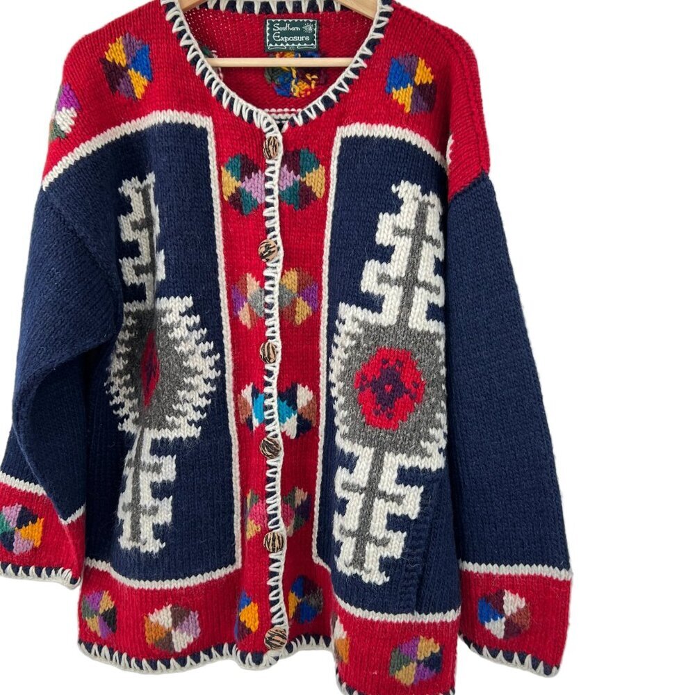 Southern Exposure Pure Wool Ecuadorian Cardigan - Picture 4 of 7